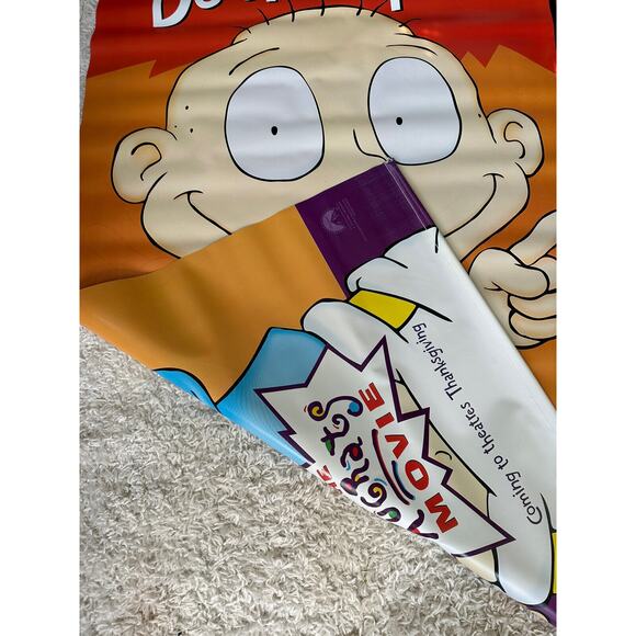 VTG 1998 Rugrats The Movie Tommy Pickles Do or Diaper! 48" x 64" Vinyl Banner DS - Picture 4 of 4